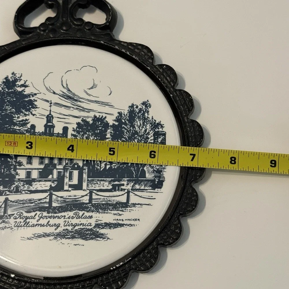 WILLIAMSBURG‎ VA. GOVERNOR'S PALACE CERAMIC TILE CAST IRON 8